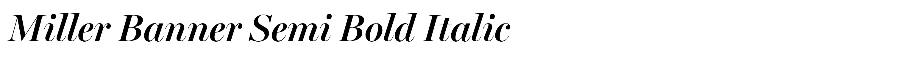 Miller Banner Semi Bold Italic